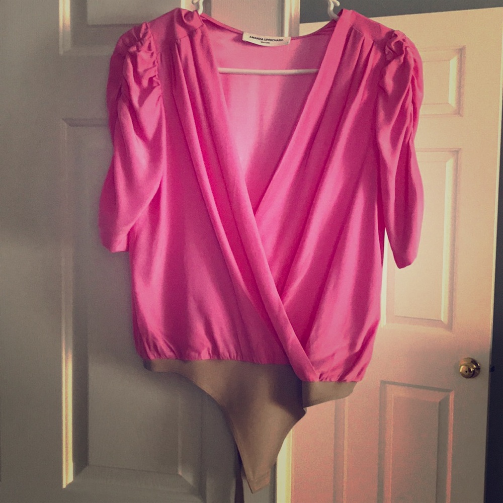 Neon pink bodysuit